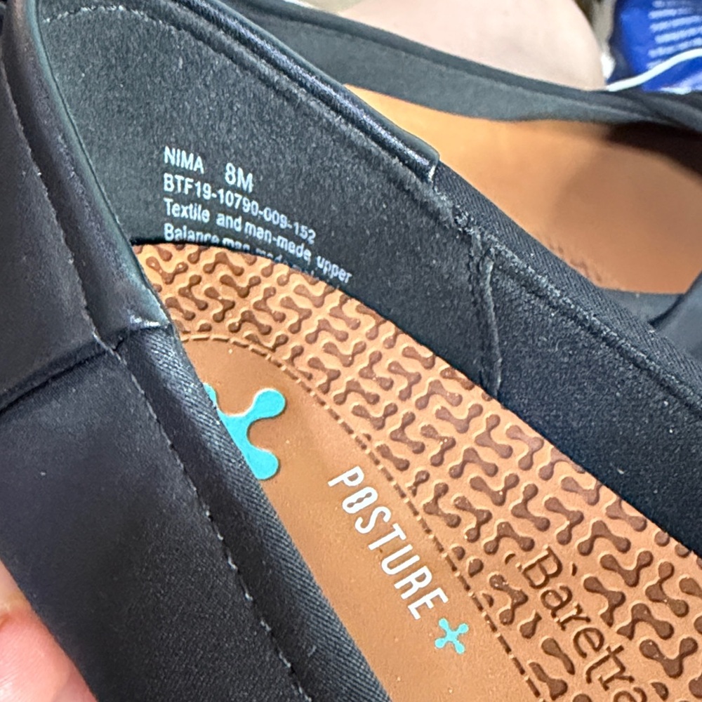 Baretraps Posture Plus Nima Flats Black sz 8 - Picture 8 of 8